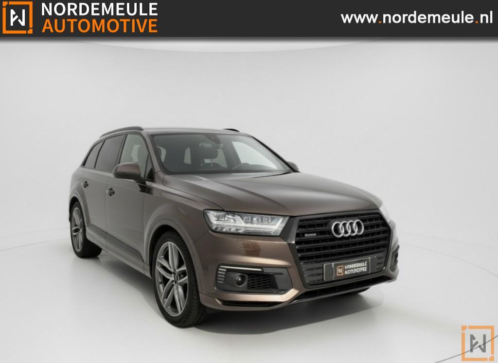 Audi Q7 3.0 TDI E-Tron Quattro Sport, Xenon, Pano, Camera, Auto's, Audi, Automaat, Gebruikt, Bruin, 259 pk