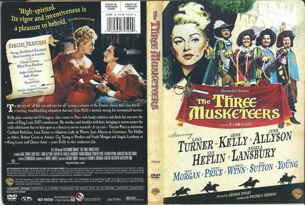 The Three Musketeers 1948 met Lana Turner, Gene Kelly,, Cd's en Dvd's, Dvd's | Klassiekers, Alle leeftijden, Ophalen of Verzenden