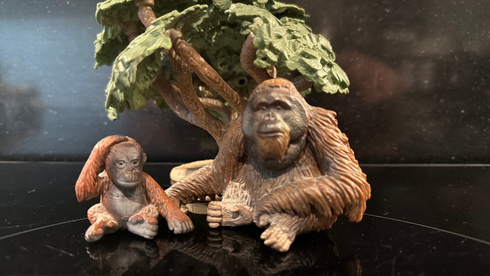 Schleich Vintage Wildlife: Oerang oetang met baby, Ophalen of Verzenden, Zo goed als nieuw, Paard, Beeldje of Figuurtje