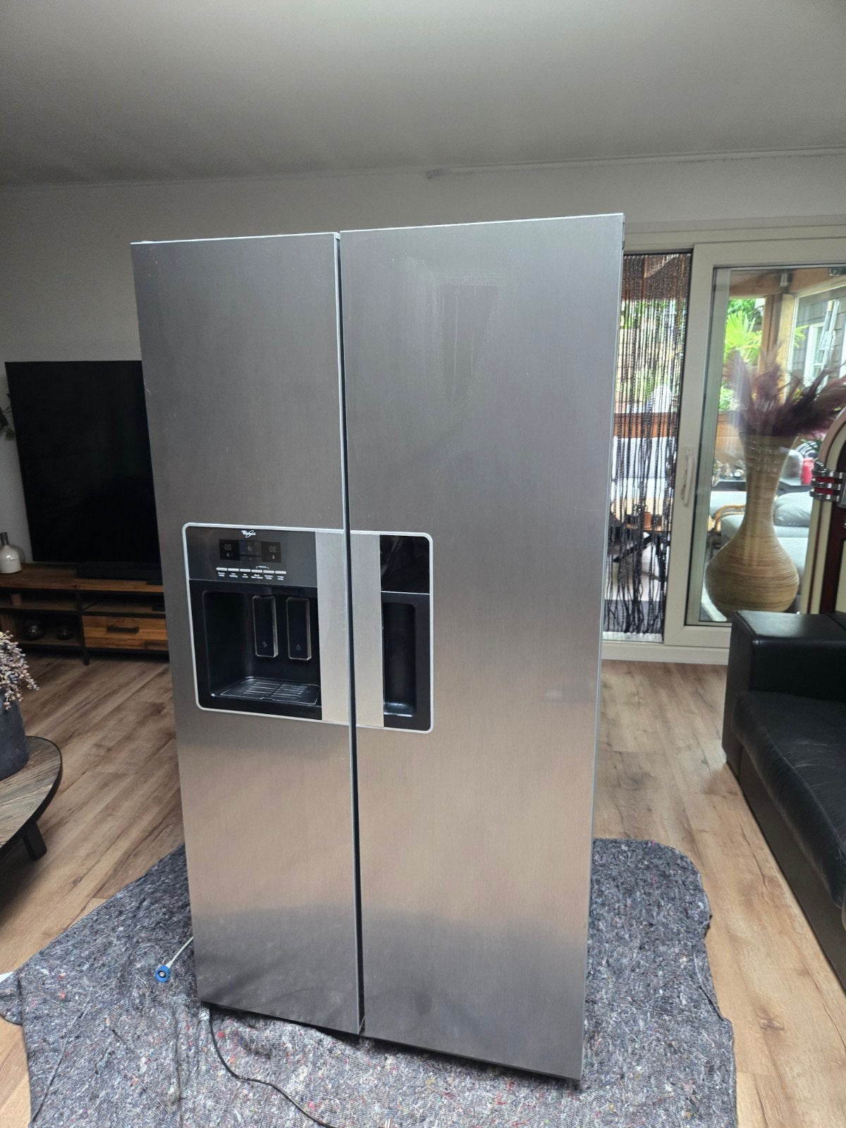 Whirlpool Amerikaanse koelkast met water/ijsdispenser, Ophalen, Gebruikt, 200 liter of meer, 60 cm of meer