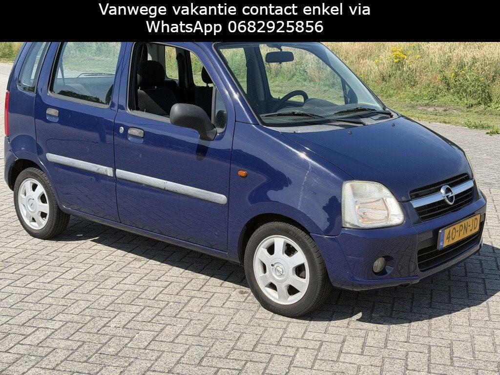 Opel Agila 1.2-16V APK:4-2027 (bj 2004), Auto's, Voorwielaandrijving, Blauw, Origineel Nederlands, Bedrijf