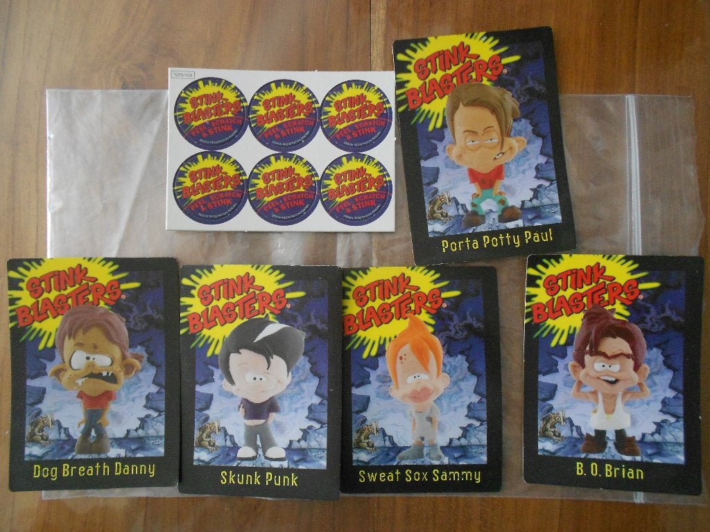5 verzamelkaartjes Stink blasters, Ophalen, Gebruikt