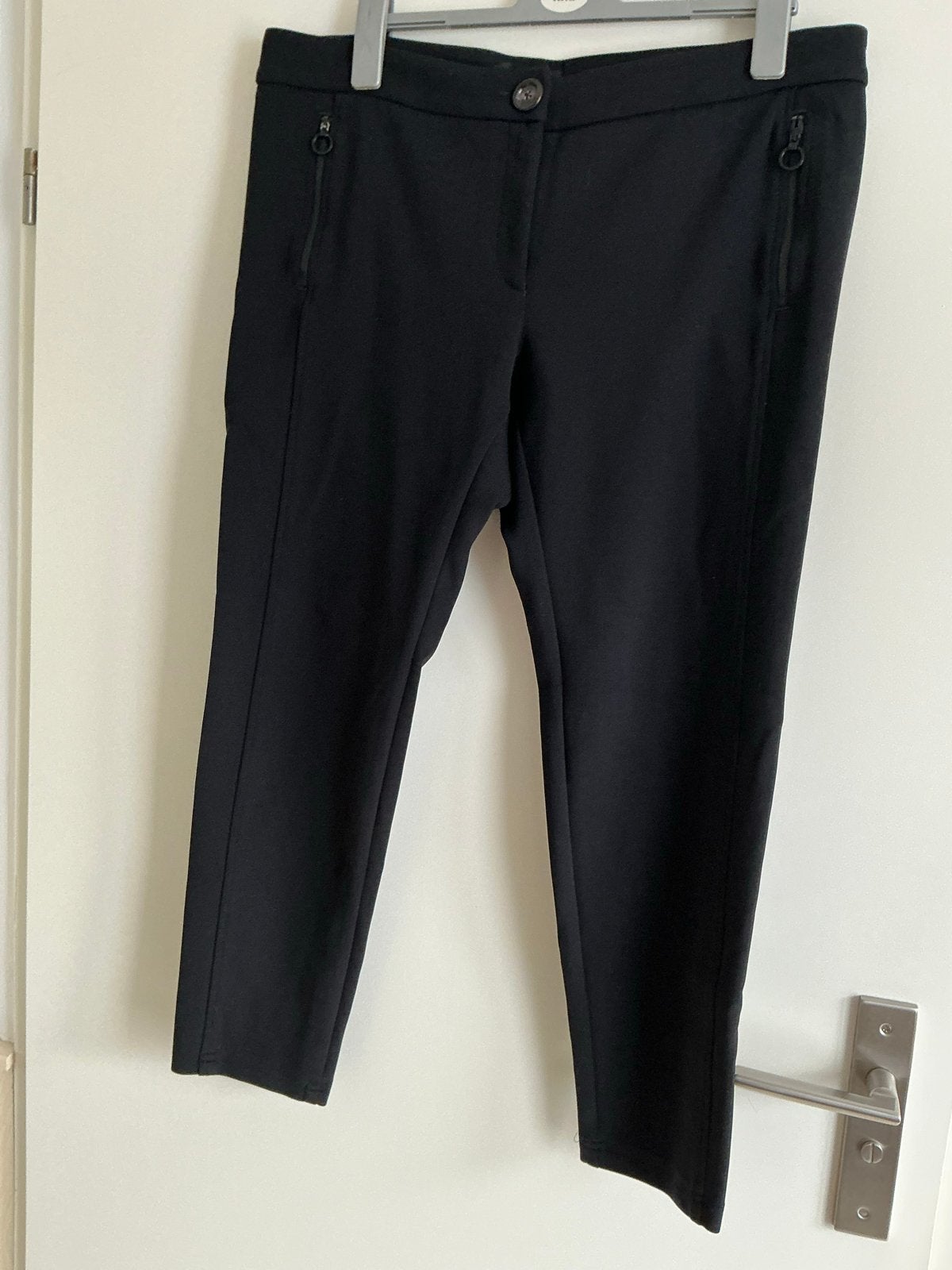 Zwarte Zerres broek maat 46 met ritsen, Zwart, Maat 46/48 (XL) of groter, Ophalen of Verzenden, Lang