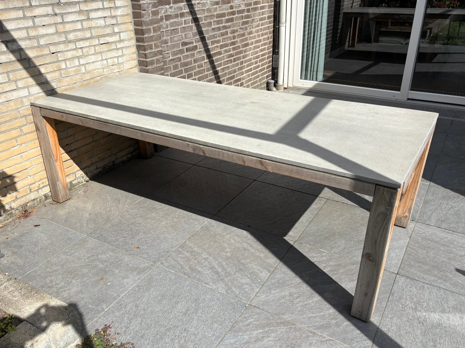 Tuintafel 240x100x77, Tuin en Terras, Ophalen, Gebruikt, Rechthoekig, Hout