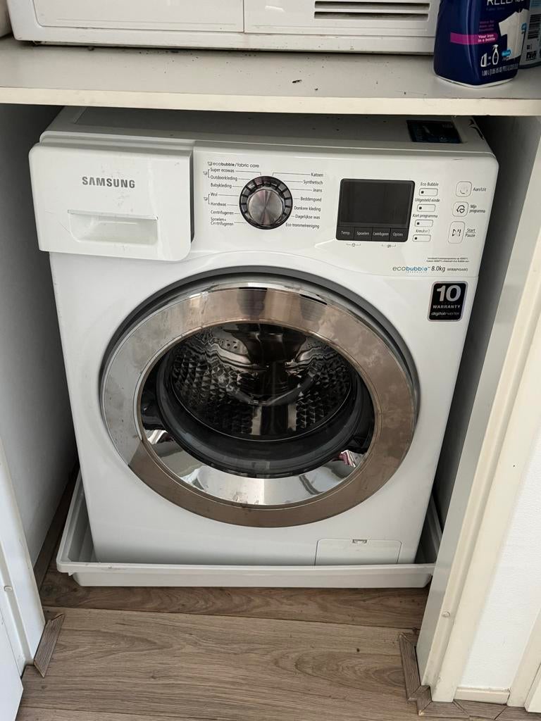 Samsung Eco Bubble Wasmachine 8kg, Witgoed en Apparatuur, Wasmachines, Ophalen, 1200 tot 1600 toeren, 8 tot 10 kg, Zo goed als nieuw