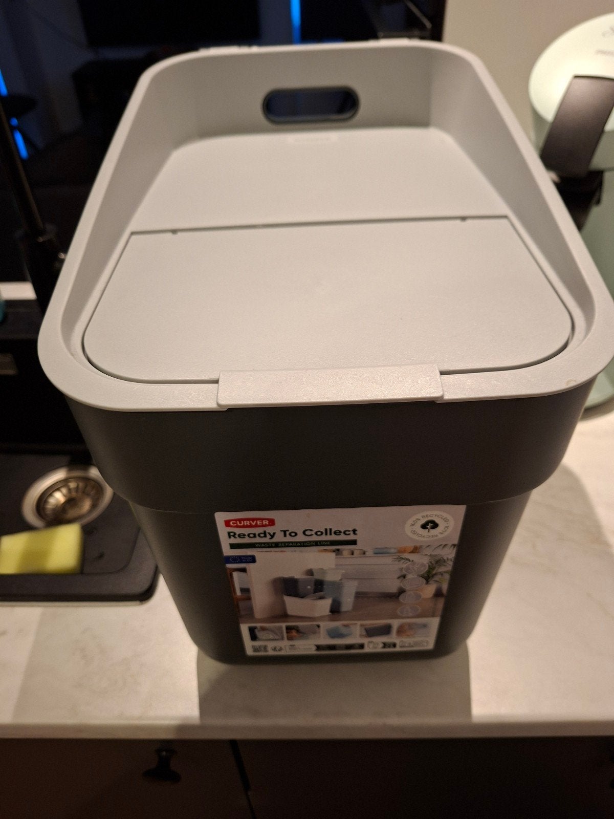 Curver Ready To Collect afvalemmer 20L, Verzenden