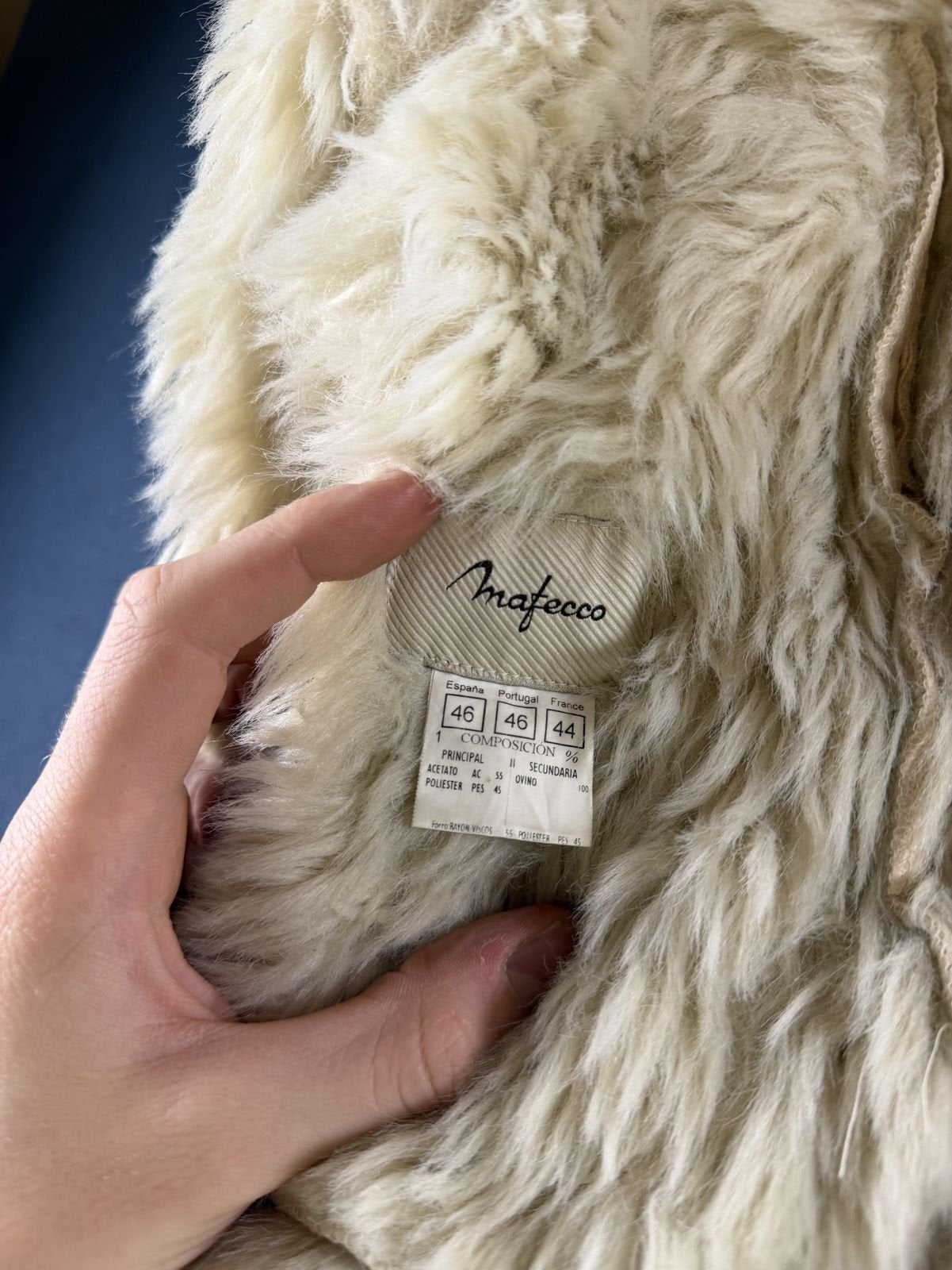 Beige leren damesjas van Vintage Dressing (lammy coat /, Bayline Vintage Trading, Verzenden, Beige, Zo goed als nieuw