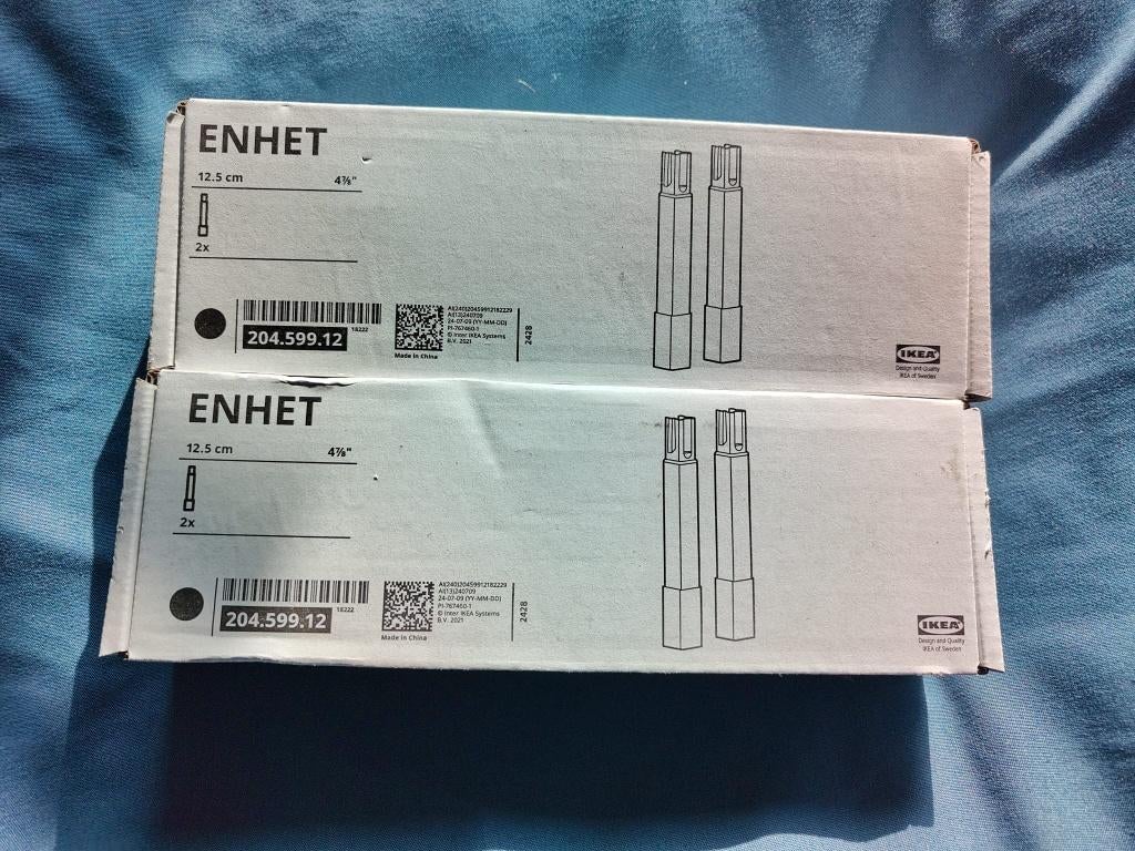 2x IKEA ENHET poten antraciet 12,5 cm (204.599.12) - NIEUW, Huis en Inrichting, Badkamer | Badkamermeubels, Overige typen, Nieuw