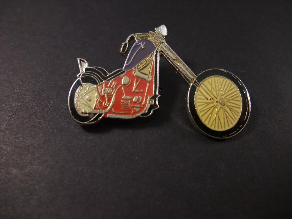 Chopper, op basis van een Harley-Davidson, pin, Ophalen of Verzenden, Gebruikt, Overige onderwerpen