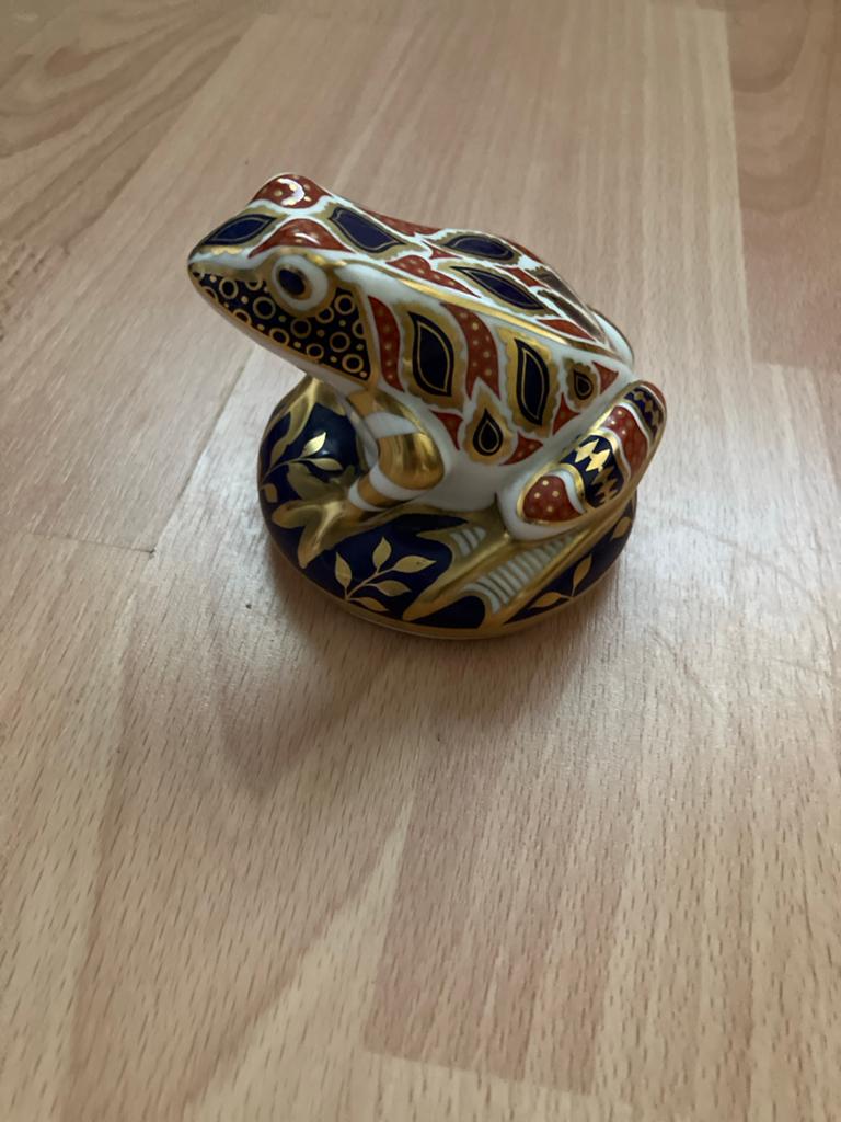 Prachtige Royal Crown Derby Kikker Figuur, Ophalen of Verzenden