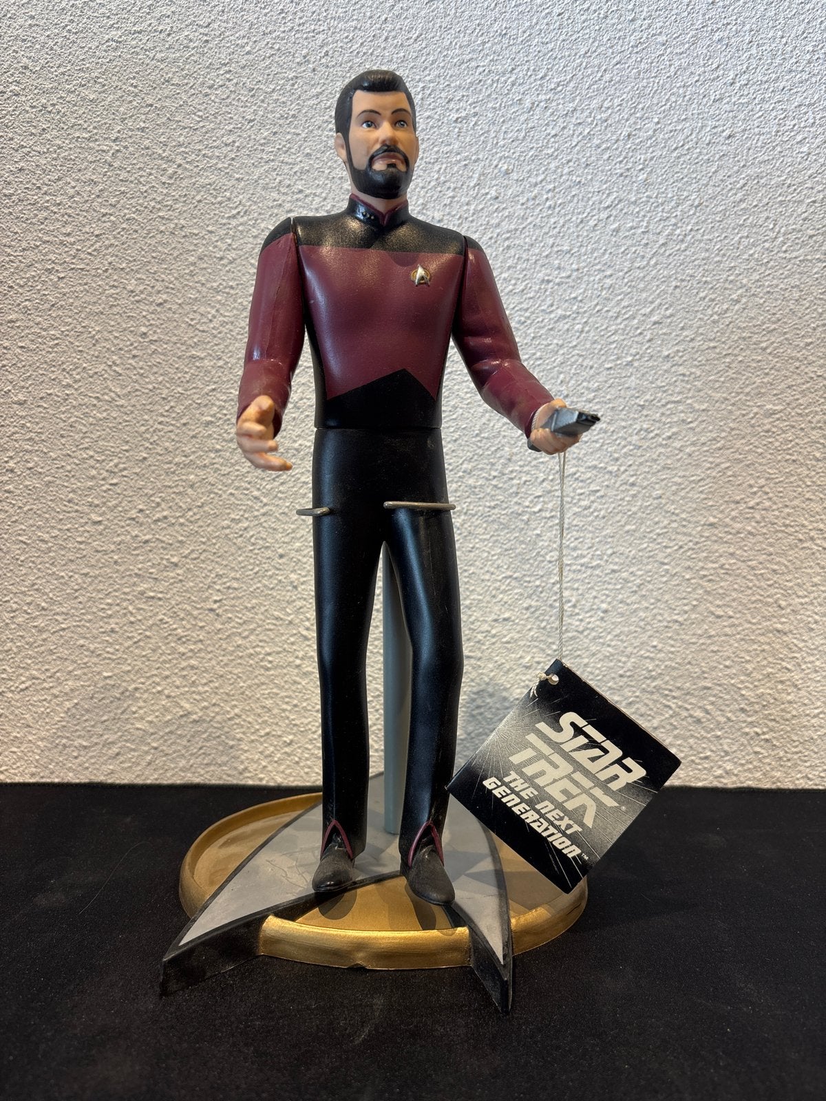 Star Trek TNG Picard Figuur - Enesco 1993 Com William Riker, Verzamelen, Ophalen of Verzenden, Gebruikt
