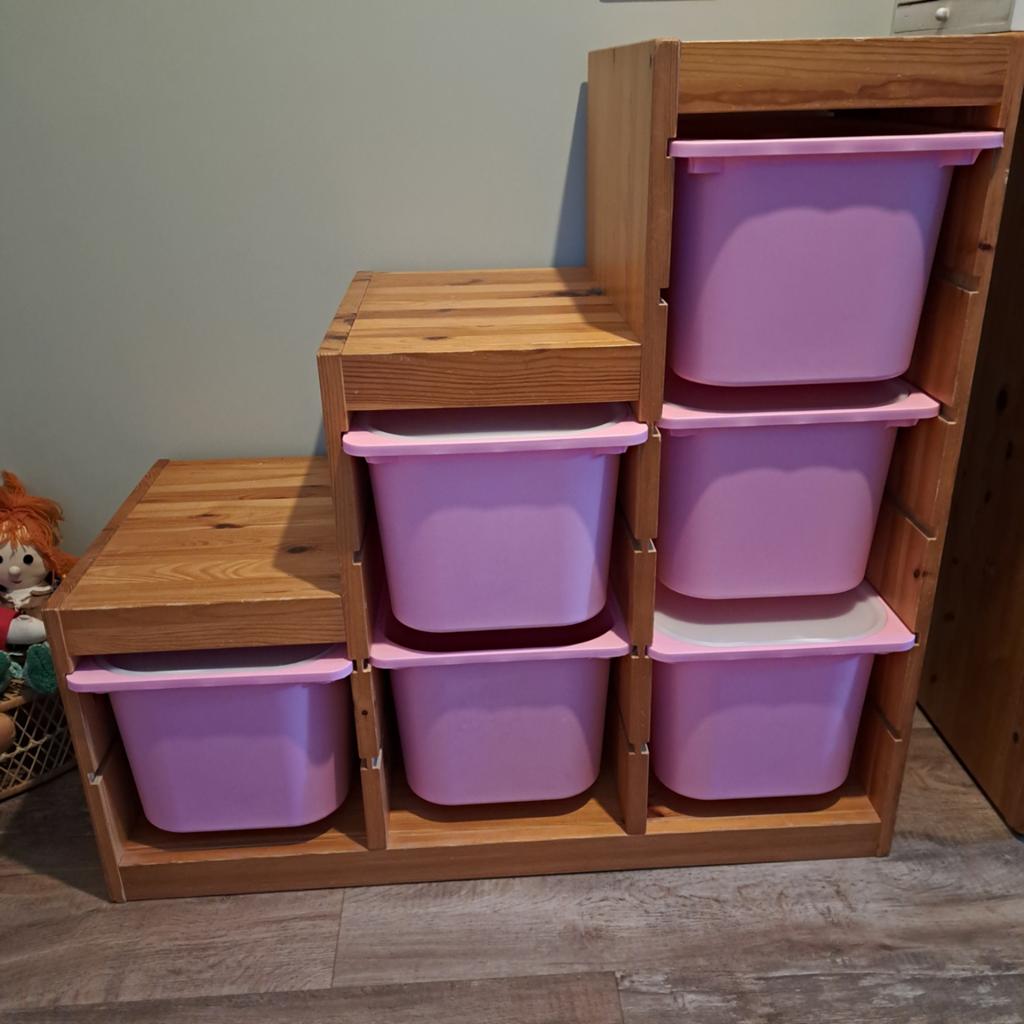 Ikea Trofast opbergcombinatie met 6 bakken/deksels, Kinderen en Baby's, Kinderkamer | Overige Meubels, Ophalen, Gebruikt, Kast