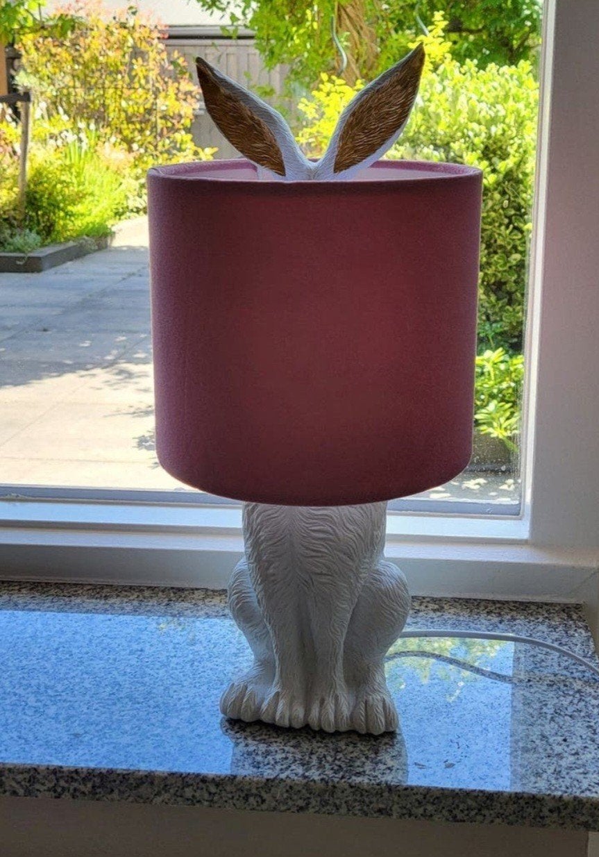 Leuke tafellamp in de vorm van een konijn, Ophalen, Overige merken, Roze, Textiel