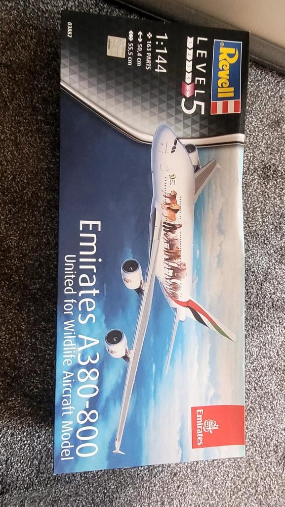 Revell Emirates A380-800 United for Wildlife Model, 1:144 tot 1:200, Revell, Nieuw, Ophalen of Verzenden