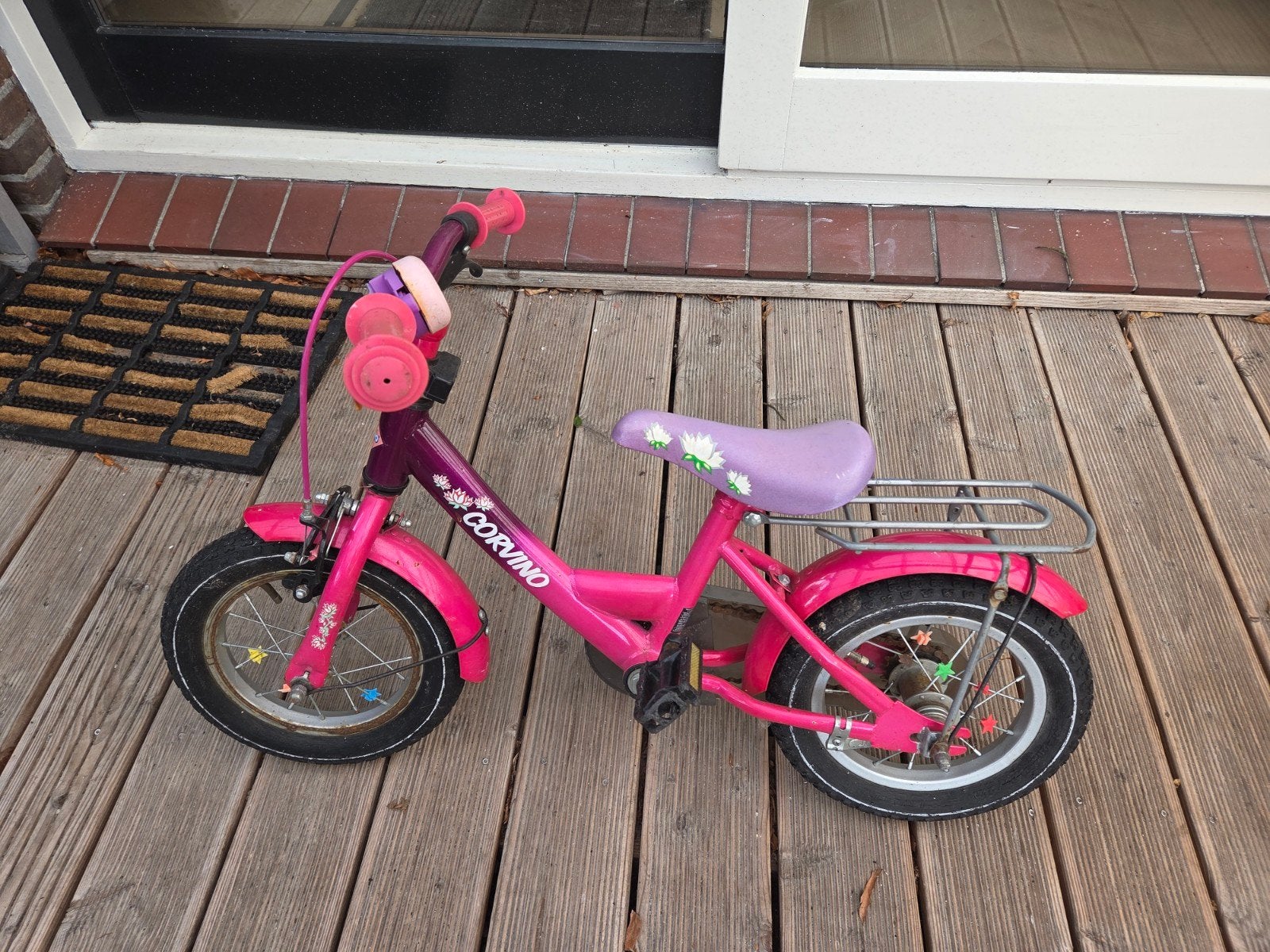 Corvino meisjesfiets - Roze kinderfiets, Ophalen, Gebruikt, Minder dan 16 inch