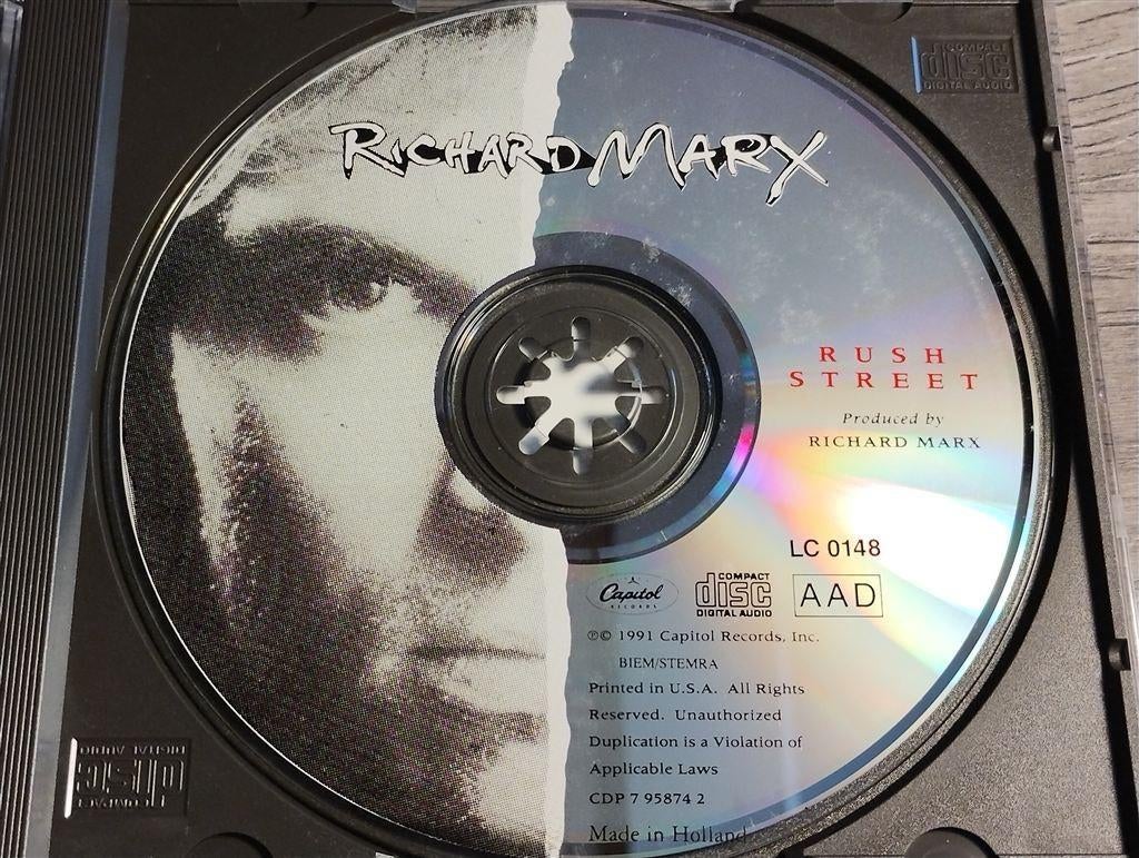Richard Marx ‎– Rush Street, Ophalen of Verzenden, Zo goed als nieuw