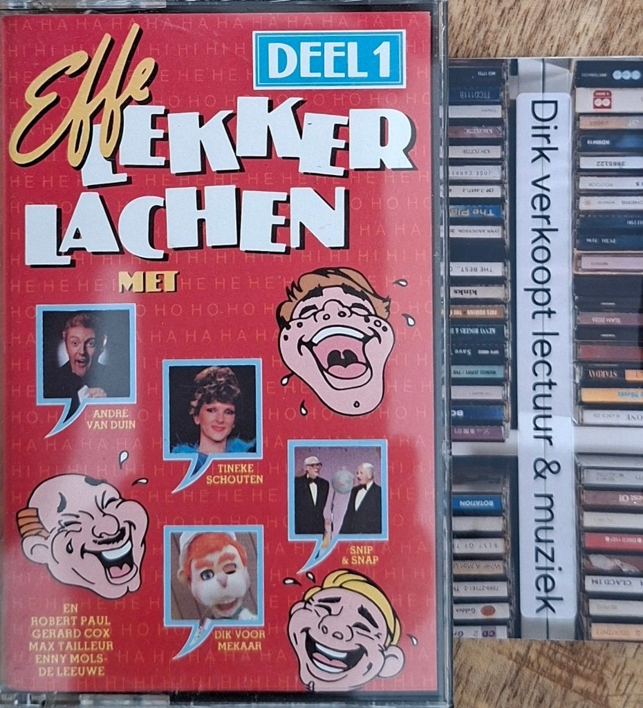 Div. artiesten; Effe lekker lachen (o.a. Dik voor mekaar), 1 bandje, Ophalen of Verzenden, Zo goed als nieuw, Origineel