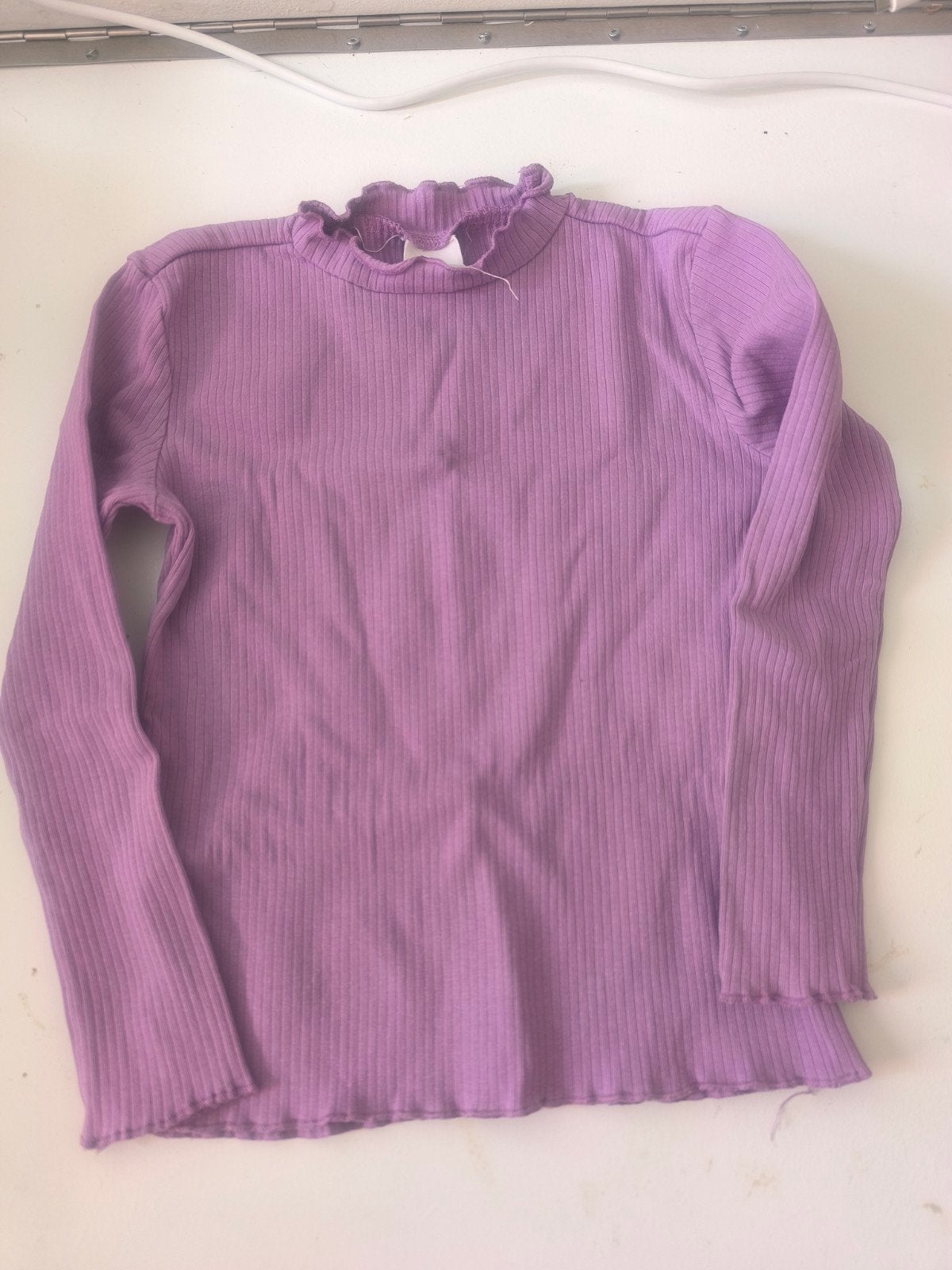 Paarse longsleeve met col - maat 92, Kinderen en Baby's, Kinderkleding | Maat 92, Ophalen of Verzenden, Gebruikt, Meisje, Shirt of Longsleeve