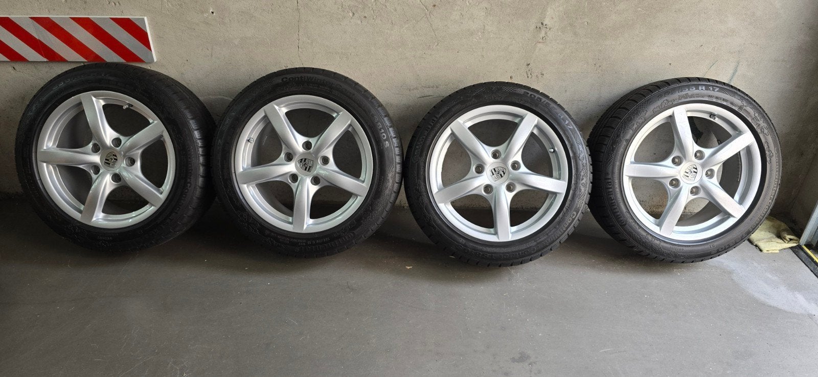 17" Originele Porsche 987 Cayman Velgen met Winterbanden, Ophalen, Gebruikt, Banden en Velgen, 17 inch