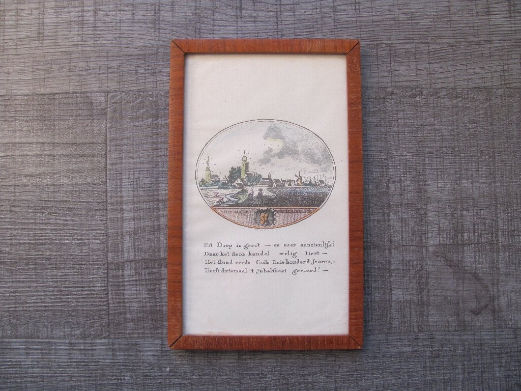 Middelharnis - gravure - Middelharnasch, Ophalen of Verzenden, Stadsgezicht, Gravure, Blanco verso