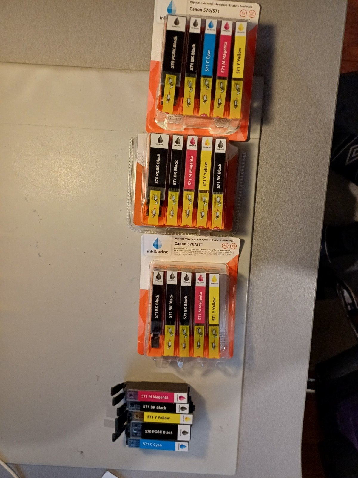 Inktcartridges Canon 570/571 - Nieuw en gebruikt, Computers en Software, Ophalen of Verzenden, Kleur printen, Inkjetprinter, Canon Pixma