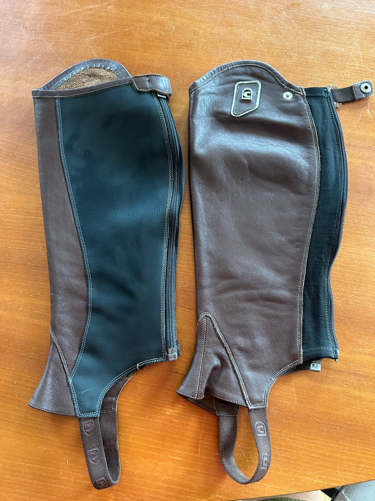 Cavallo leren dames chaps bruin – zo goed als nieuw, Dieren en Toebehoren, Paardrijkleding, Dressuur, Overige merken, Ophalen of Verzenden