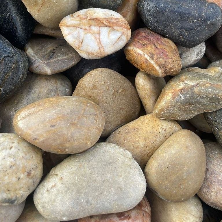 Pebble Grijs 30-60 (Caillou Gris/Kiesel Grau) – BigBag 1 m³, Tuin en Terras, Grind, Keien en Split, Ophalen, Nieuw