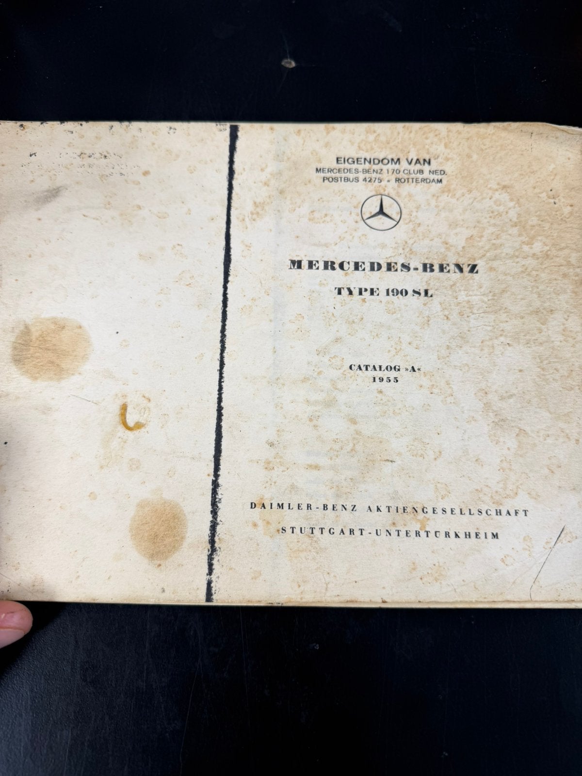Mercedes 190 SL catalog a 1955, Ophalen of Verzenden, Zo goed als nieuw, Architecten