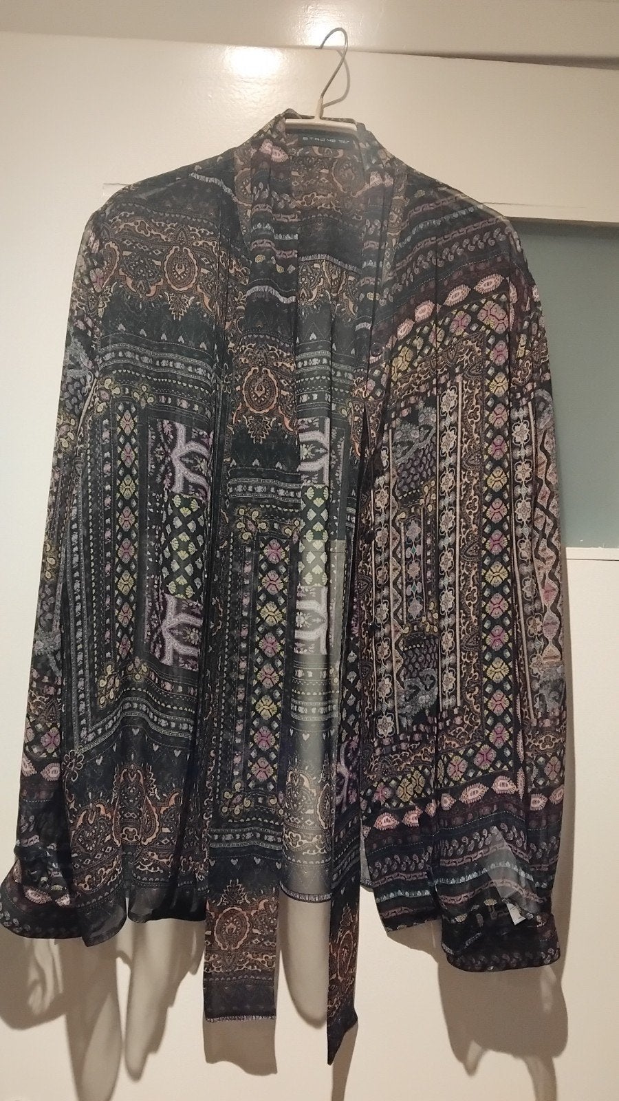 Etro Zijden Blouse Maat 48 - Made in Italy, Etro, Meerkleurig, Maat 46/48 (XL) of groter, Ophalen of Verzenden