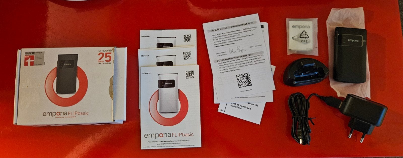 Emporia Flip basic, Nieuw, Zwart, Geen camera, Nieuw, Inklapmodel, Ophalen of Verzenden