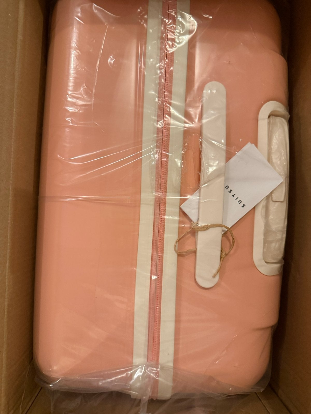 Nieuwe SUITSUIT koffer papaya peach 76 cm grote koffer nieuw, Hard kunststof, Nieuw, 35 tot 45 cm, Uitschuifbare handgreep