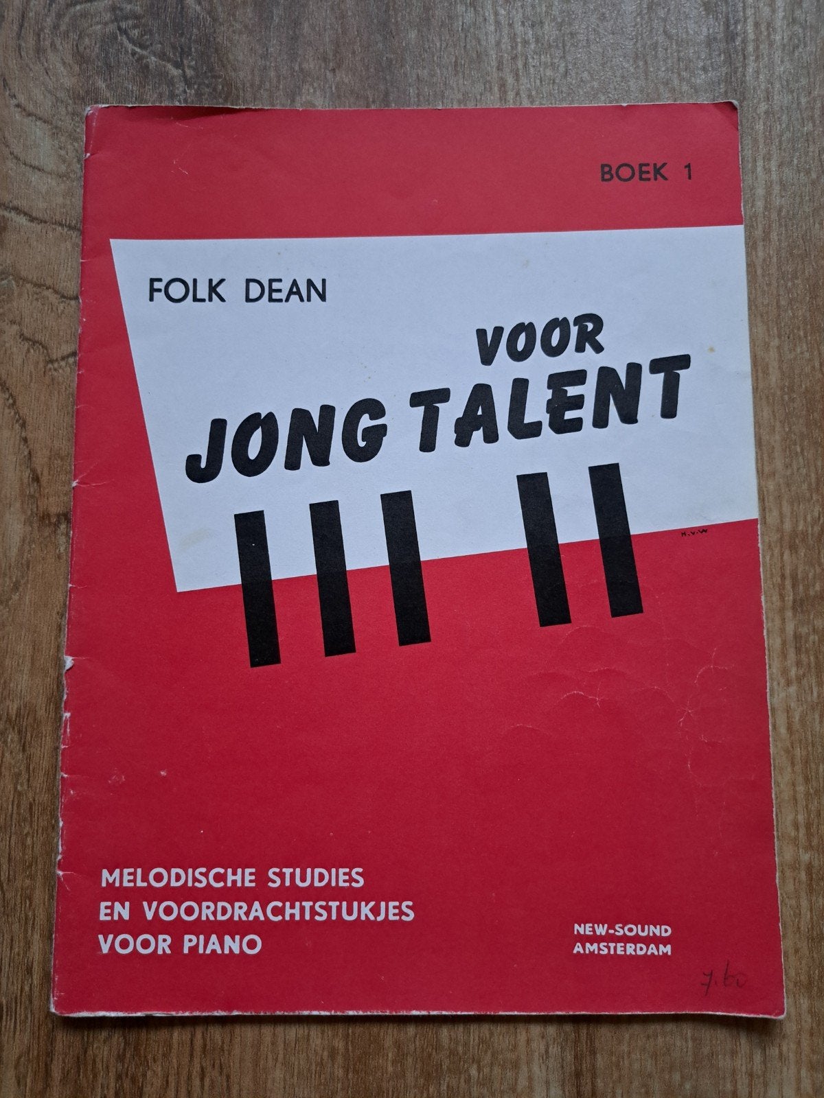 Folk Dean -  Melodische Studies Piano Boek, Muziek en Instrumenten, Ophalen of Verzenden, Gebruikt, Les of Cursus, Piano