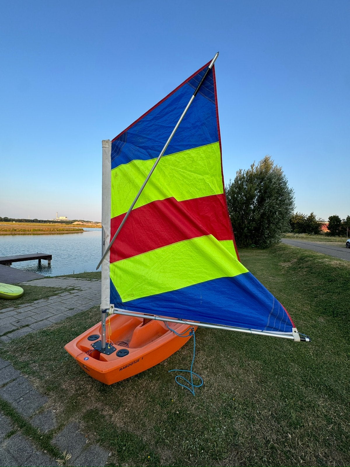 Optimist zeilboot met toebehorenen, Ophalen, Zo goed als nieuw, Overige typen, Minder dan 15 m²