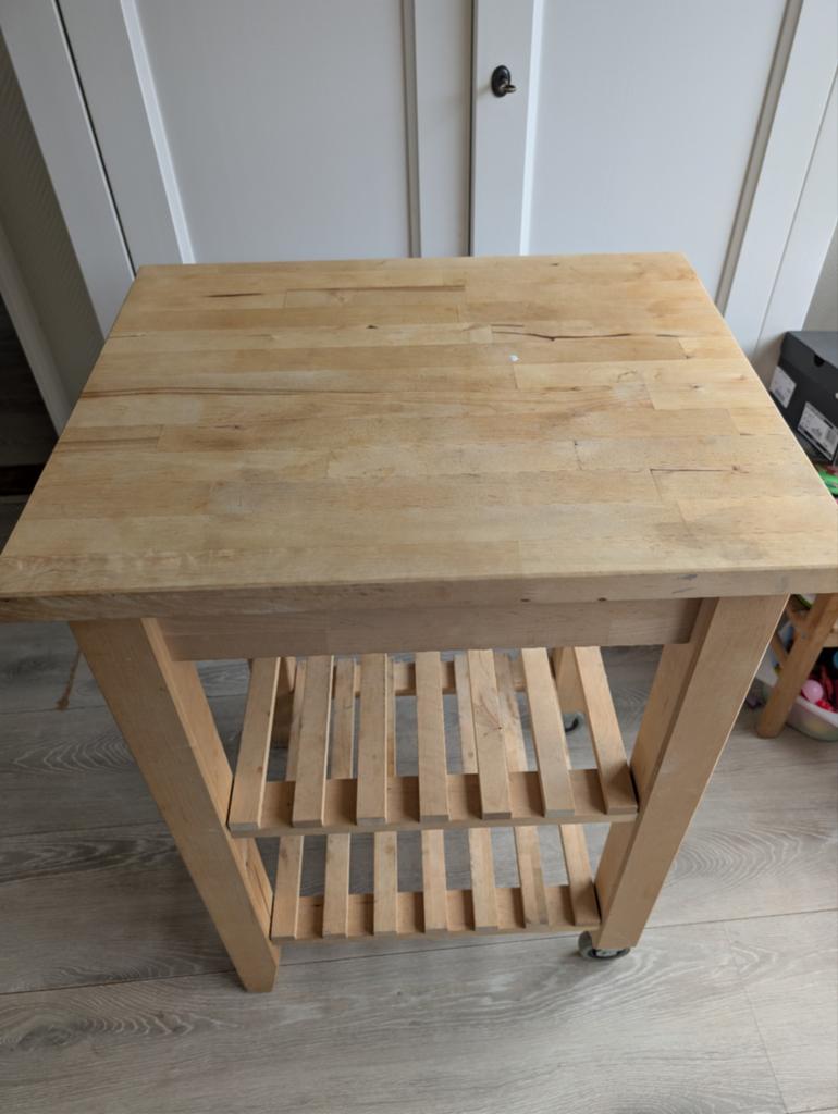 Ikea bekvam roltafel keukentrolley, Ophalen, Gebruikt, Rechthoekig, 50 tot 100 cm