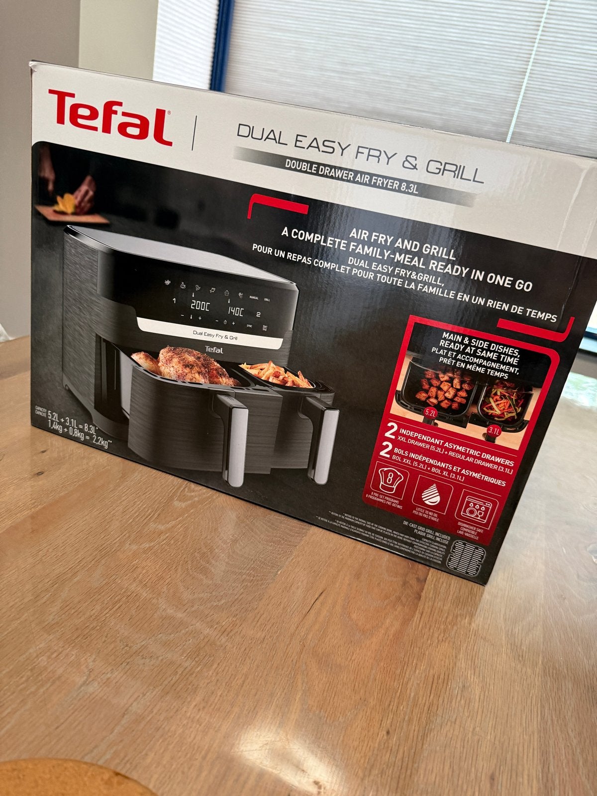 Tefal Dual Easy Fry & Grill 8.3L Airfryer - Zo goed als nieu, Witgoed en Apparatuur, Frituurpannen, 4 liter of meer, Ophalen, Nieuw