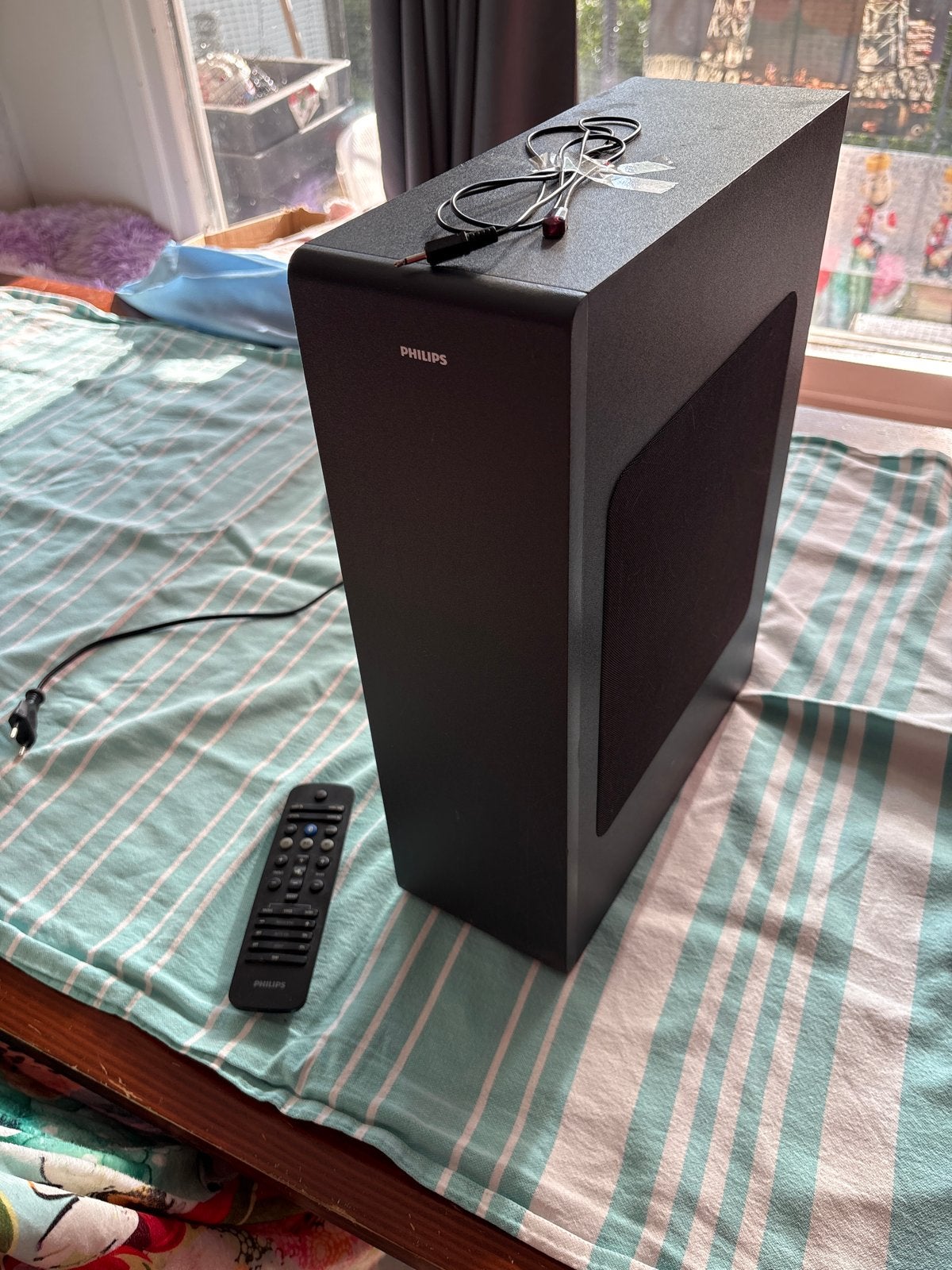 Philips Subwoofer Compleet met Afstandsbediening, Ophalen, Philips, Subwoofer, Zo goed als nieuw