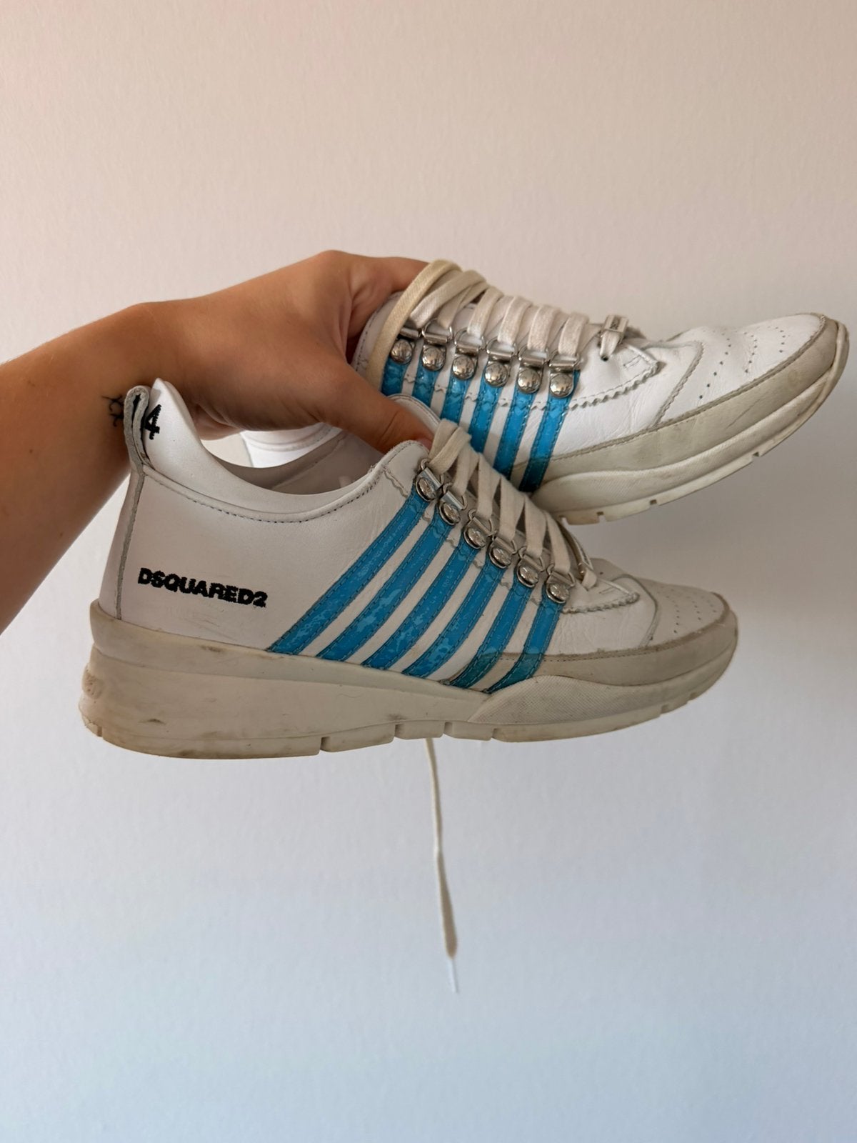 Dsquared2 sneakers, Kleding | Dames, Wit, Ophalen of Verzenden, Sneakers of Gympen, Gedragen