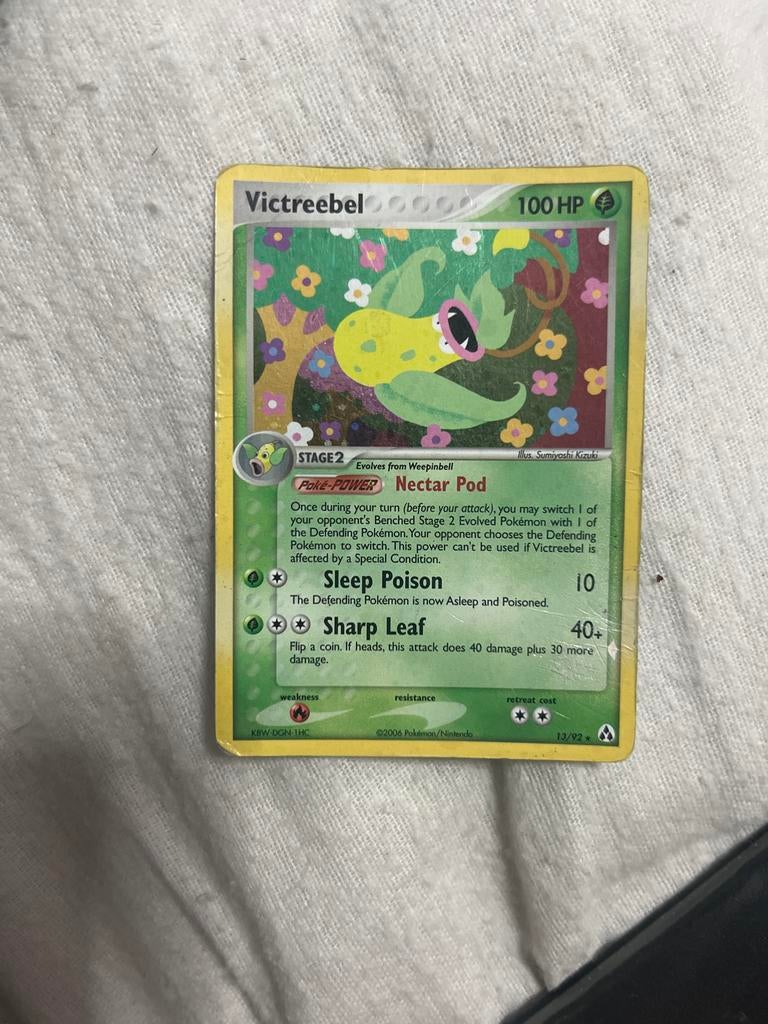 Victreebel Holo 2006 Legend Maker Pokémon Kaart - Beschadigd, Ophalen, Gebruikt, Losse kaart, Foil
