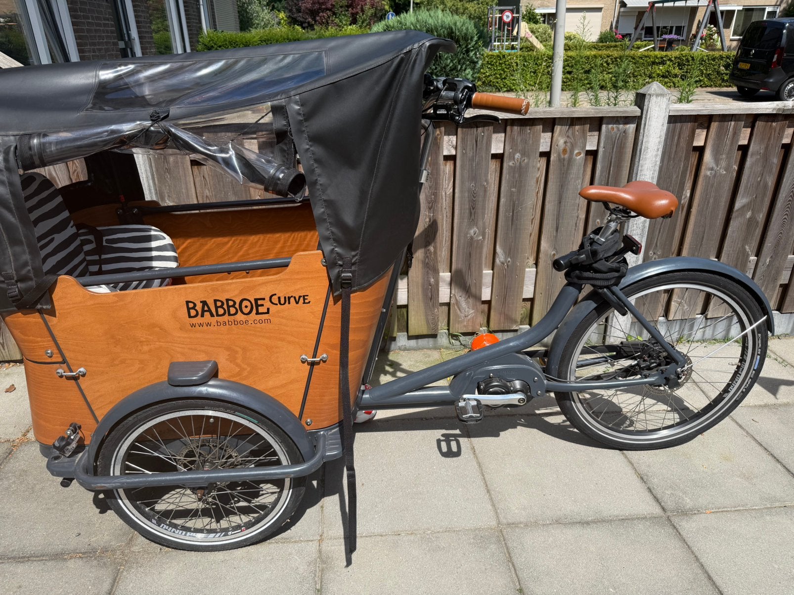 Babboe curve mountain met maar 717 km op de teller, 4 kinderen of meer, Elektrisch, Zo goed als nieuw, Schijfrem