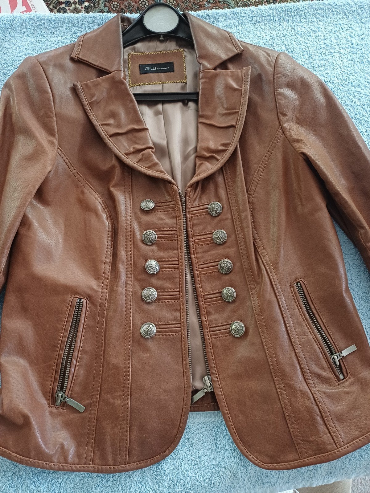 Gilli lederen damesjasje maat 40, Kleding | Dames, Jasjes, Kostuums en Pakken, Maat 38/40 (M), Ophalen of Verzenden, Jasje, Gedragen