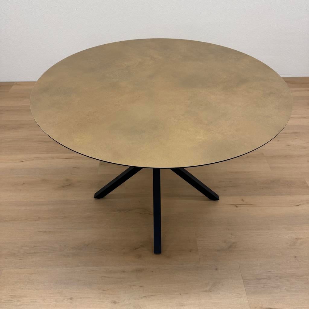Ronde eettafel HPL 120cm Kito Brons - Direct Leverbaar, Rond, Ophalen of Verzenden, Zo goed als nieuw, Info@betaalbaar-design.nl