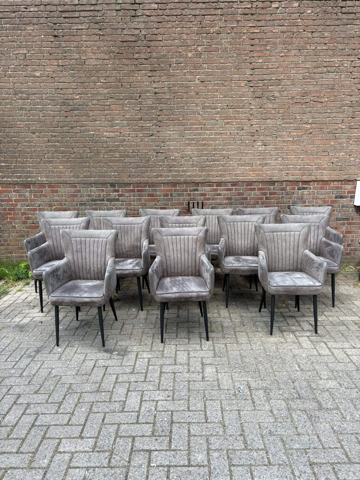 Partij eetkamerstoelen/ horecastoelen 14 stuks, Huis en Inrichting, Stoelen, Ophalen, Zo goed als nieuw, Grijs, Vijf, Zes of meer stoelen