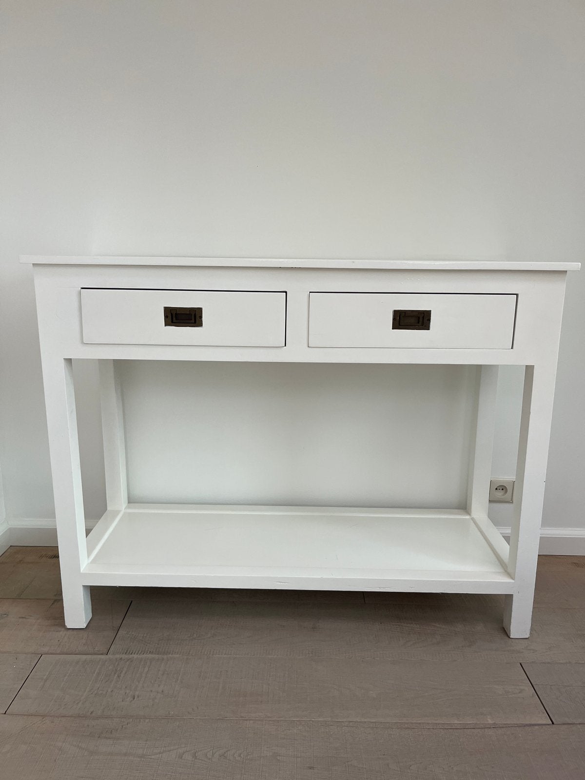 Wandkastje / sidetable met lades, Ophalen, Gebruikt, 100 tot 150 cm, Overige houtsoorten