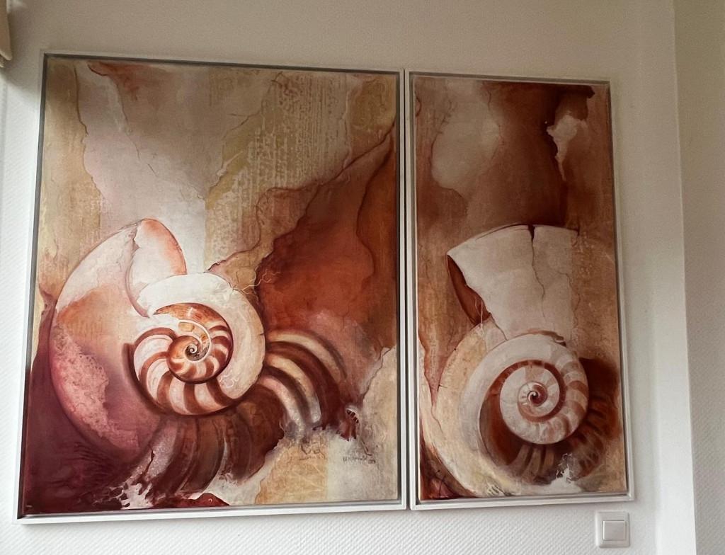 Ammonieten, Olieverf op doek, Katti Röttger-Hartlief, Ophalen