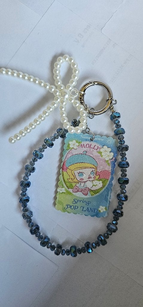 blauw crystal popmart sleutelhanger, Verzamelen, Ophalen of Verzenden, Nieuw, Merk