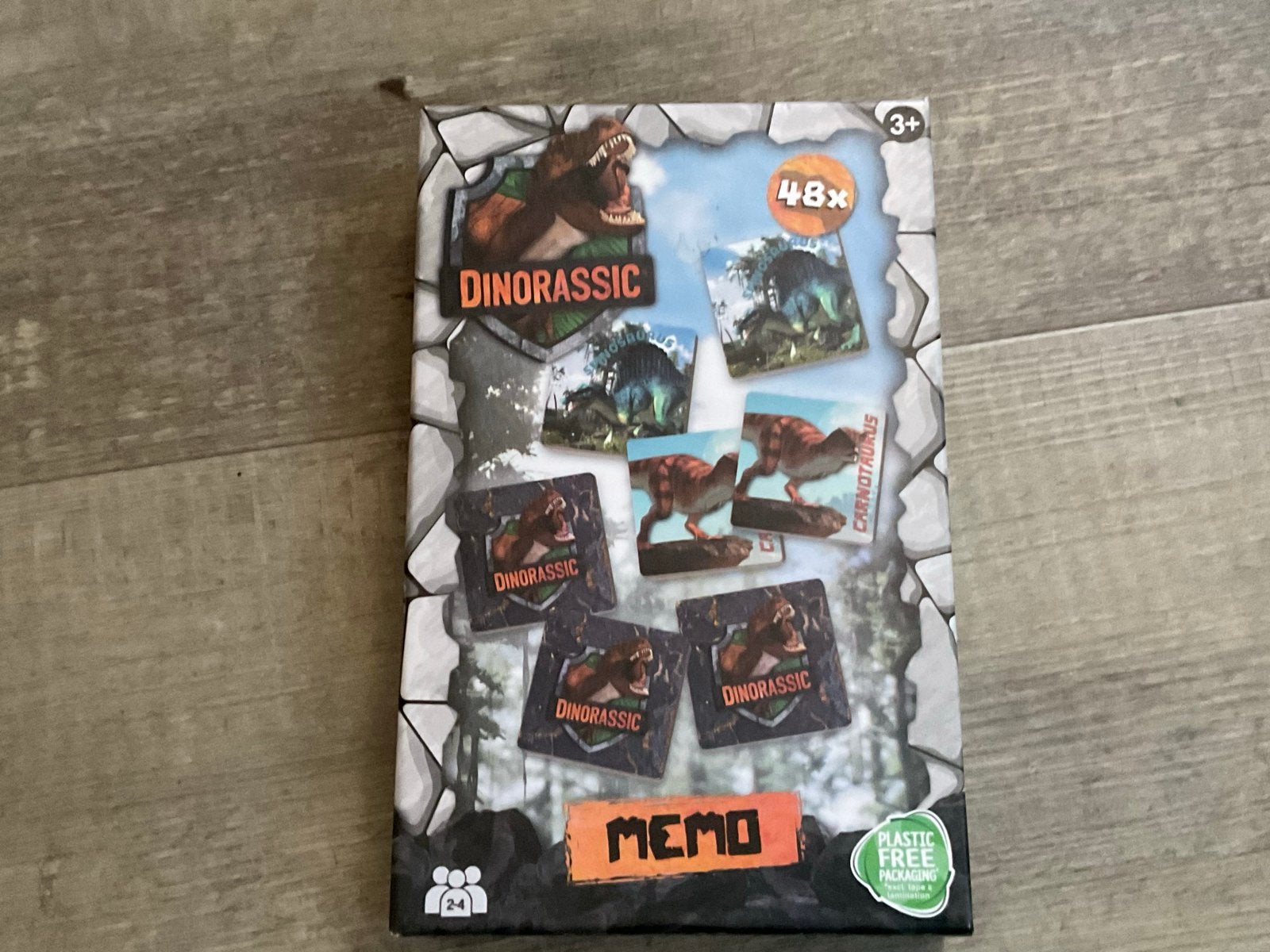 Dinorassic Memo - Dinosaurus Geheugenspel (48 kaarten), Drie of vier spelers, Ophalen of Verzenden, Nieuw