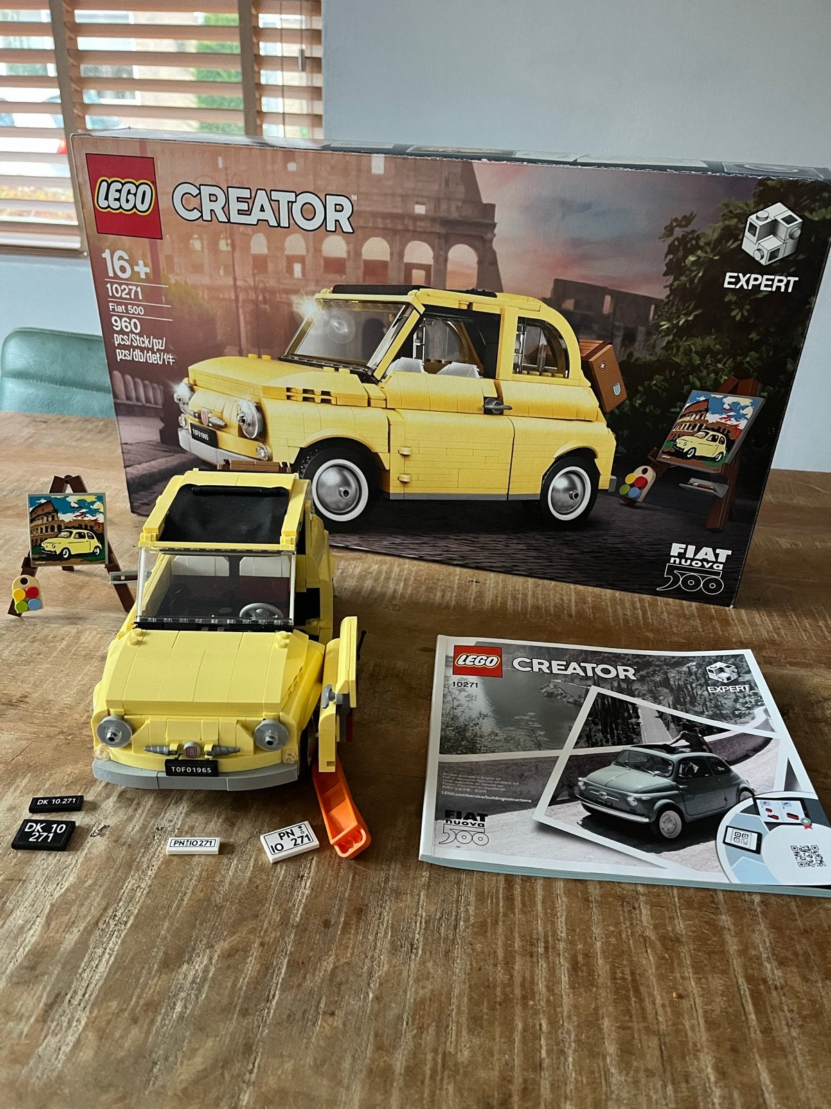 Lego Creator Expert 10271 Fiat 500 - 100% compleet met doos, Lego, Ophalen of Verzenden, Zo goed als nieuw, Compleet