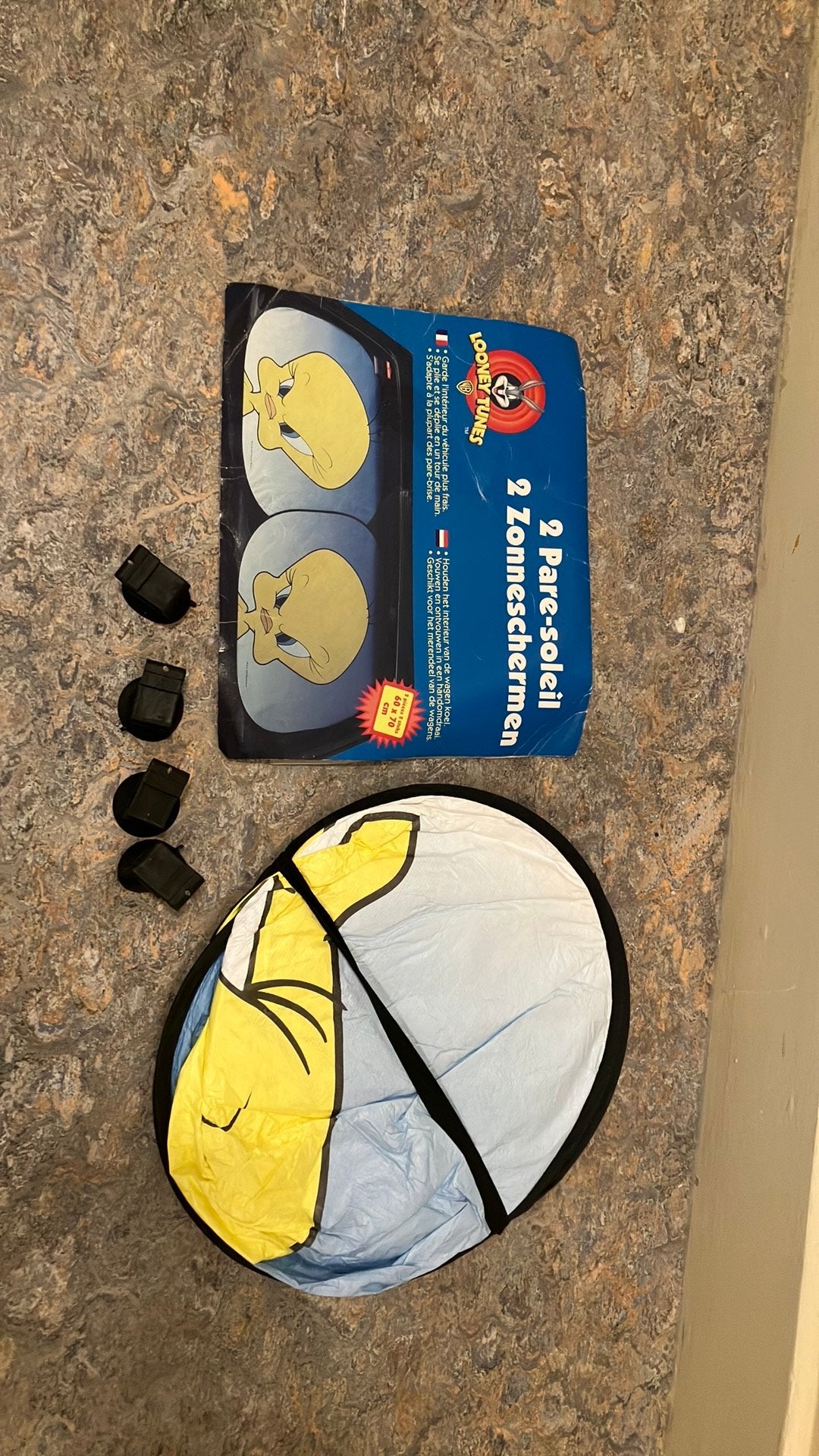 Tweety 2 zonneschermen, Verzamelen, Ophalen of Verzenden, Zo goed als nieuw, Gebruiksvoorwerp