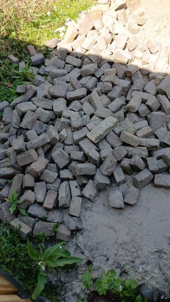 Rustieke gebakken klinkers breuksteen - ca. 3m², Tuin en Terras, Ophalen, Gebruikt, Keramiek, Klinkers