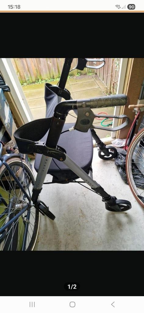 EXTRA sterke en brede rollator, Ophalen